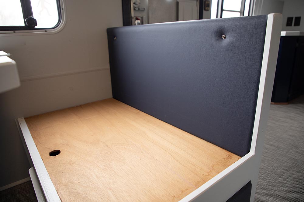 Learn how to upholster the backrest frame for an RV dinette seating area.